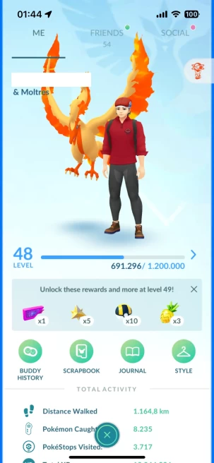 Account 2017, Level 48, 1 Legend IV100, 25 Shiny, 39 Legend, 4 IV 100, 2 Shiny Legend, 17 Shadow Legend
