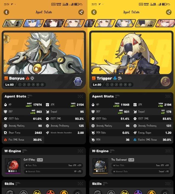 All Platform - EU - Level56 - 26 Character 13 5'Star - 5 Engine 5'Star - 5 Bangboo 5'Star - Alice - Zhao - Banyue - Ye Shunguang - Trigger - 973
