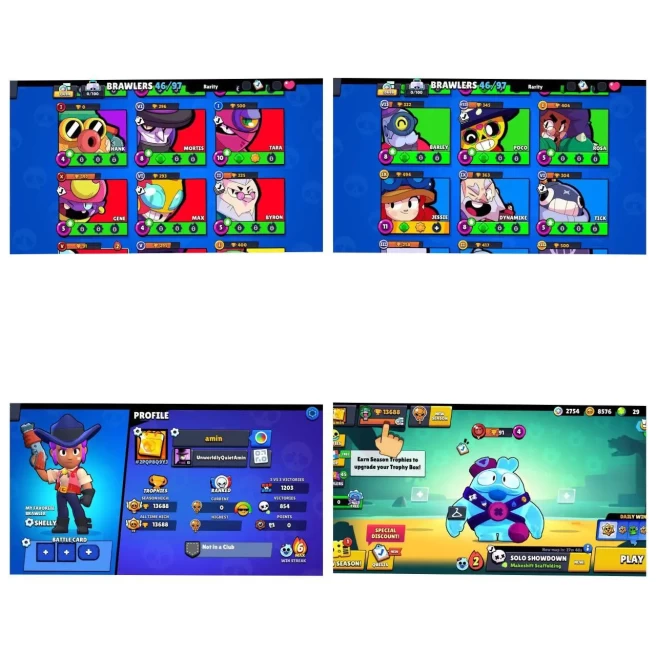 ◼️INSTANT DELIVERY ◼️14K TROPHY ◼️PI:65 ◼️46/97 BRAWLERS ◼️34 SKINS ◼️CHEAP ◼️ANDROID/IOS ◼️B139