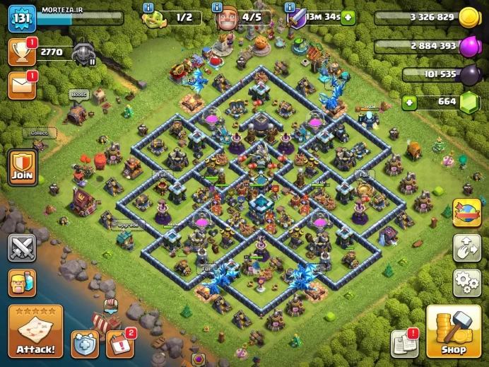 TH13 Maxed Base | Heroes 64/70/30/27/13 | Max Walls 14 | Max Defenses | Lifetime warranty(C2027)