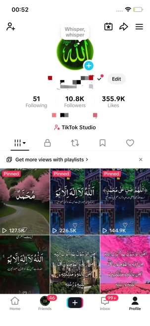 Instanly Delivery/ Germany Monetized 10K Followers+350K Likes Account/ Creator Rewards Program Activated/ Live Stream/ Full Access