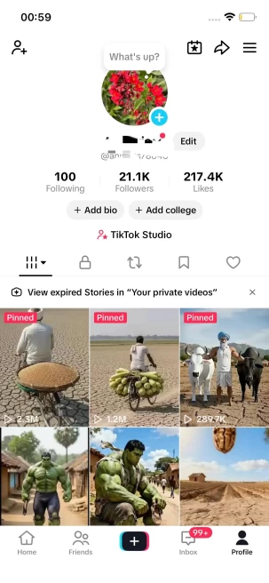 Instanly Delivery/ Monetized 21K Followers+210K Likes Account/ Creator Rewards Program Activated/ Live Stream/ Full Access