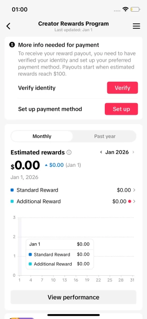 Instanly Delivery/ Monetized 21K Followers+210K Likes Account/ Creator Rewards Program Activated/ Live Stream/ Full Access