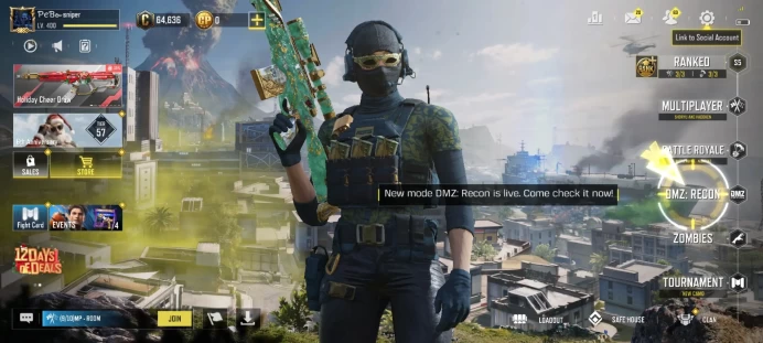 mythic gun 1 | legend gun 7 | LVL 400 | Epic Guns 256 | character Epics 109 | C: 64 | code 6423 |Saved:Activision