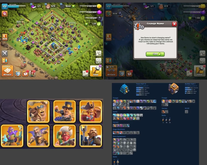 ■TH:12 (+55%) ■Heroes: K50 Q50 P20 W20 ■Skins:7 ■SW:2184 ■BH:7 ■Full Access ■Instant Delivery ■A4522