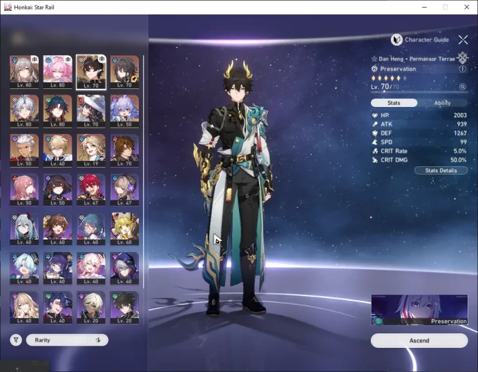 ASIA|TL 61|6 Limited|Cyrene,The Dahlia,Phainon,Ruan Mei,Dan Heng PT,Archer|MC Female|Amphoreus|TakeMail|Check SS(HSR5082)