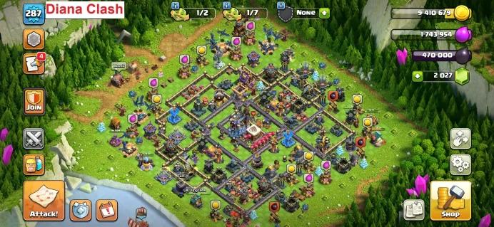 ((TH18-XP287-(5 Max Heroes- 125 Max Walls- 4 Max Epic Gear)-3181 Raid Medals-12K Legendary Loot-3759 Varastar-7 Hero Skins-TH10 Gift))