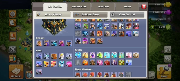 TH 17 5391 GEMS | MAX EQUIPMENT | FREE NAME | LOTS OF MAGIC ITEMS | HIGH DEFENSES AND WALLS WAR STARS MAGIC ITEMS EQUIPMENT EPIC HERO SKIN GEMS