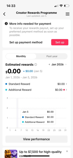 Instanly Delivery/ Monetized 32K Followers+110K Likes Account/ Creator Rewards Program Activated/ Live Stream/ Full Access