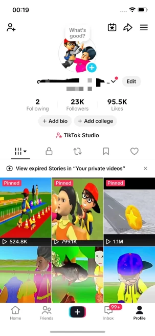 Instanly Delivery/ Monetized 23K Followers+90K Likes Account/ Creator Rewards Program Activated/ Live Stream/ Full Access