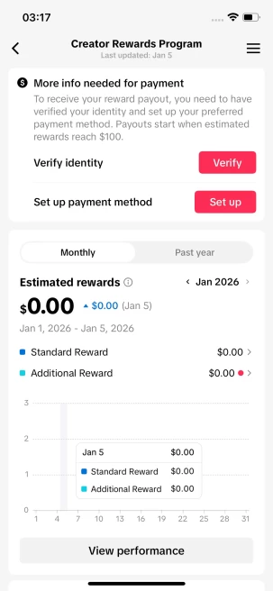 Instanly Delivery/ Monetized 44K Followers+170K Likes Account/ Creator Rewards Program Activated/ Live Stream/ Full Access