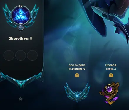 League of legends Platinum safe account.