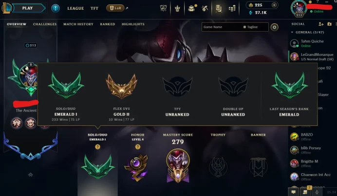 【EUW】Level 213 88 Champ/ 97 Skins Full Access High Quality Account Instant Delivery️