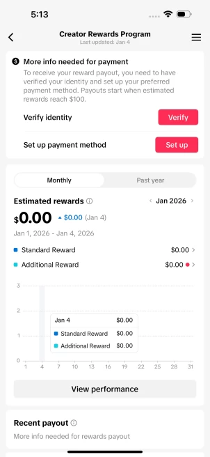 US Monetized Creator Rewards Program Account | 11k Real Followers & 385k Likes | Real screenshots + Full Access + Account in Good Standing