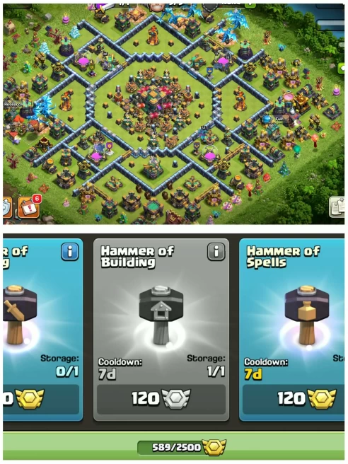 [18 Heros Skins]||Th14 Near Max||Heros:81-82-53-57-28||6 Epic Equipment||3600 Gems||Loaded Magic Items||Exp:212