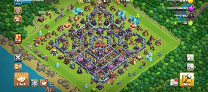 TH 15 | XP 190 | HEROES 66/74/55/60/36 | 7 EPIC | DEFENSE & WALLS MAX | AMAZING & SAFE ACCOUNT | INSTANT DELIVERY