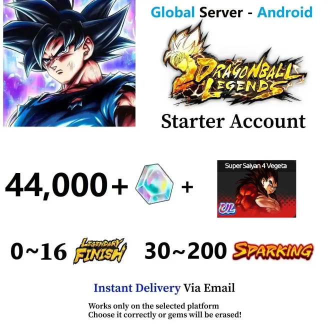 [Android] UL Super Saiyan 4 Vegeta + 44,000+ Chrono Crystal - Automatic Delivery - Bandai ID Login