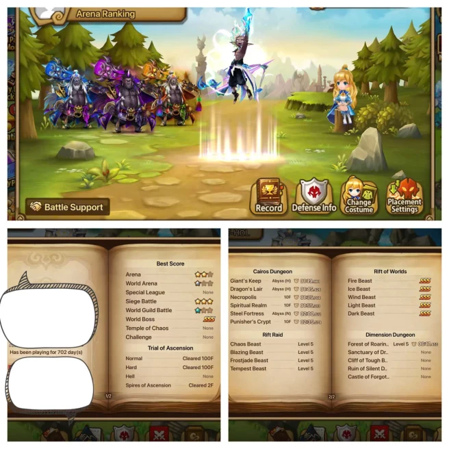 GLOBAL3737 | 156 6* Monster | 600 Crytal | 47 NAT5 | Dyeus(L) & Son Zhang Lao(D)