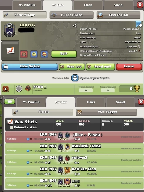 Clan level 15 / Master 2 / Very Cheap