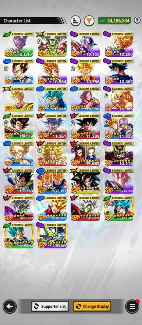 Team Future+UL Rose Goku 8S+UL Zamasu 8S+UL ss4 Goku 8S+ 30 LF (Fusion zamasu 9s+Trunk+Cell 8s+Vegeta+ss4 Goku) Good Equip For Team (D98)