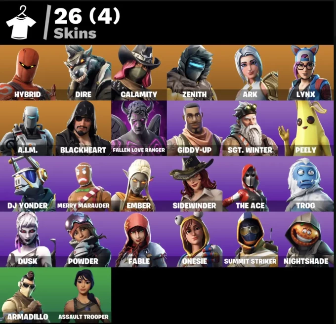 [3in1] INSTANT • FN • CHANGE MAIL • Armadillo + Assault Trooper + Merry Marauder + Ark | 26 skins(4 paids) Full access | 2 Gifts