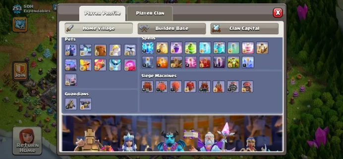 Clash of Clans (Android/ios) SC ID- [Big Sale] TH 18 - Level 253- Heroes(100/100/89/77/55) - Build 10- Cheapest price