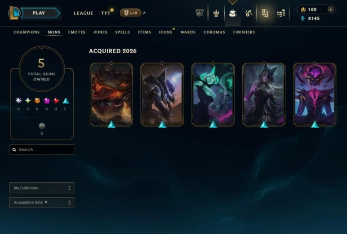 Handmade - Europe West - Unranked - 1-9 Skins - 1K-20K BE - Code1009