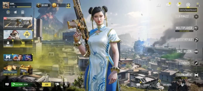 Character Legend | 1 mythic gun | 9 legend gun | LVL 400 | 416 Epic Guns | 161 Characters Epics | C : 18K | Saved: Activision| code r026