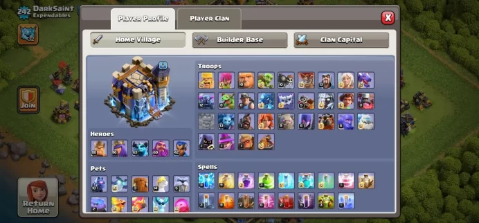 Clash of Clans (Android/ios) SC ID- [Big Sale] TH 18 - Level 242- Heroes(188/96/63/60/42) - Build 10- Cheapest price