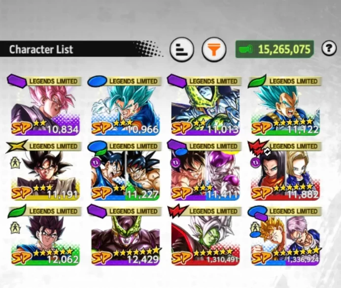 T21-IOS+Android-Team Future+UL Zamasu Red Star+Equipment+12 Legends Limited Zamasu Red+Goku Black+Gohan and Trunks+Rose+Vegito+Cell