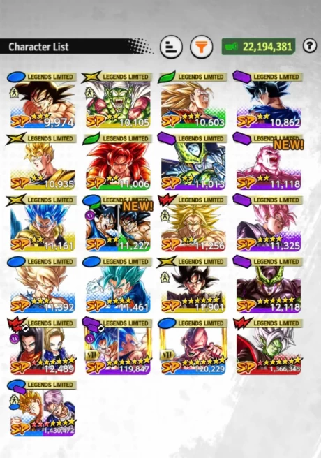 T20-IOS+Android-Team Future+3UL(Zamasu+Gohan)+Equipment+21 Legends Limited+Zamasu Red+Goku Black+Gohan and Trunks Red 11 Star+Rose+Broly