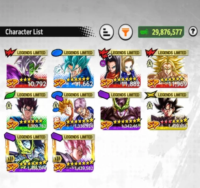 T19-IOS+Android-Team Future+UL Zamasu Red Star+Equipment+Rose Zenkai+Goku Black Red Star+Gohan and Trunks+God Vegito+Vegito Green+Broly