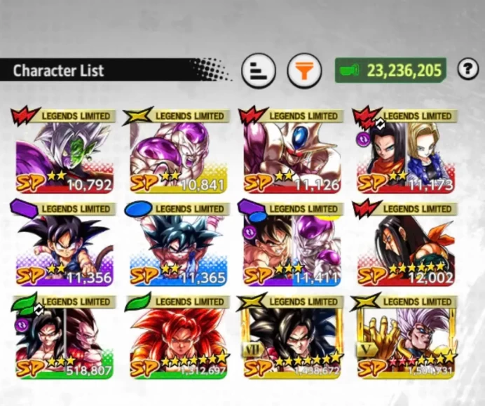 B13-IOS+Android-6 UL(SS4 Goku+SS4 Vegeta+SS Goku+Cell)+12 Legend+Good Equi+Good Team GT+SS4 Goku Zenkai+Baby Red Star Zenkai+SS4 Gogeta+Super 17