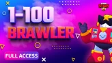 BRAWL STARS 1-100 BRAWLER FULL ACCESS ACCOUNTS | LEGENDARY BRAWLERS | GEMS | EXCLUSIVE SKINS
