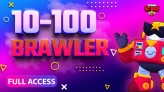 BRAWL STARS 10-100 BRAWLER FULL ACCESS ACCOUNTS | LEGENDARY BRAWLERS | GEMS | EXCLUSIVE SKINS