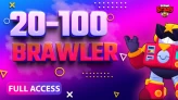 BRAWL STARS 20-100 BRAWLER FULL ACCESS ACCOUNTS | LEGENDARY BRAWLERS | GEMS | EXCLUSIVE SKINS