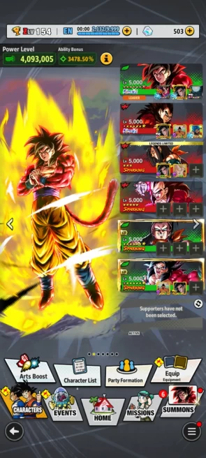 ANDROID+IOS- Team GT+ UL ss4 Goku FULL+ UL ss4 Vegeta 8S+ 16 Legends Limited+ Good Equipment (D99)