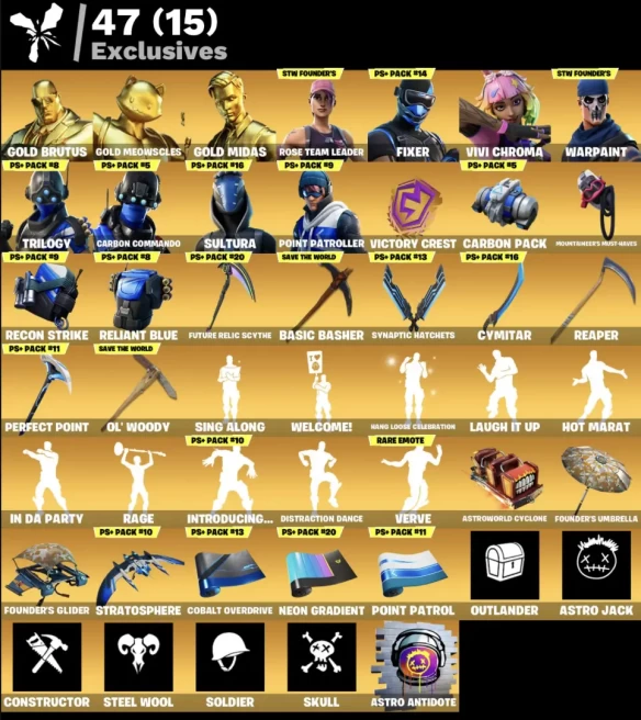 [3in1] FN (ALL PLATFORMS) | OG STW | CHANGE MAIL | 161 skins (36 paids) | 300 VB | Full access | Warranty | 2 Gifts