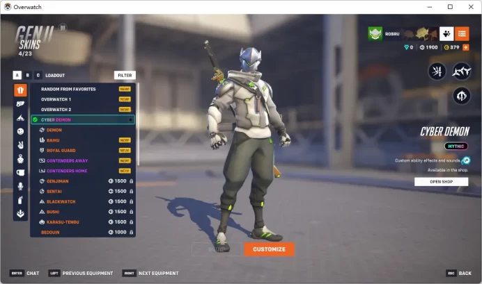 GENJI / CYBER DEMON / ADENTURER / Full Mail Access / see the picture / Please Read Description / iesuk