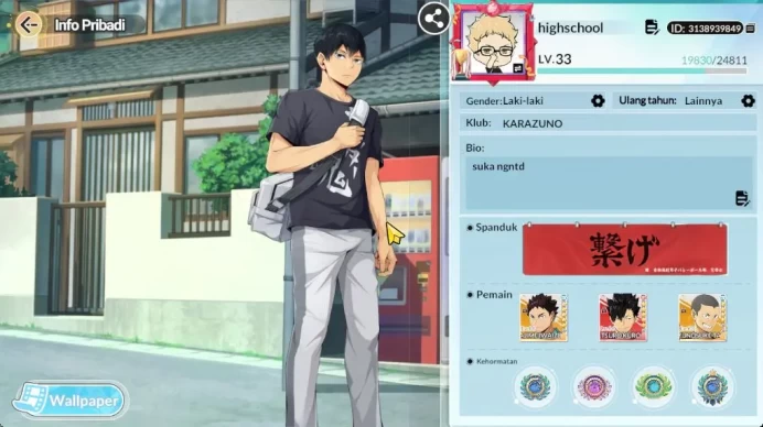 [SEA]Lv33|64 DM|UR T. Kuroo+Memo + 8 SSR (Hajime,Kyotani,Nishinoya,Tanaka,Haiba,Kei),Etc|Log Google| Check SS(HFH713)