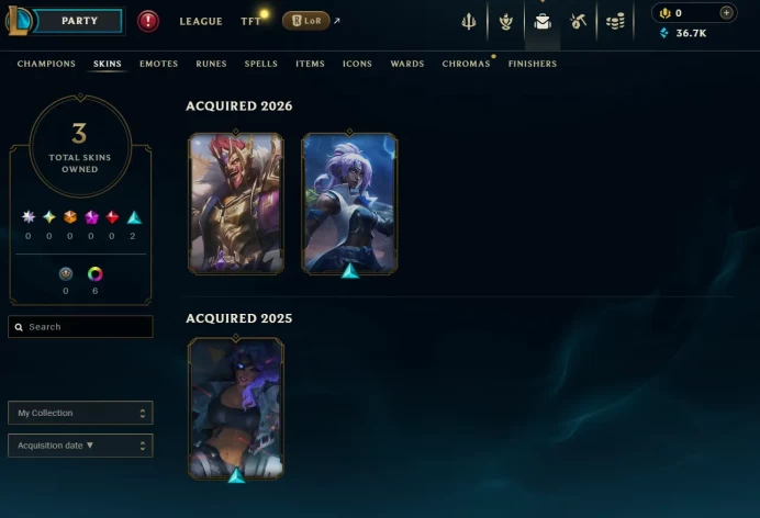 [EUW] S16! - SPLIT 1! - Platinum 3 - 5 WİN - 3 Lose - 36.7K Be - Honor 4 - Instant Delivery - Unverified Email