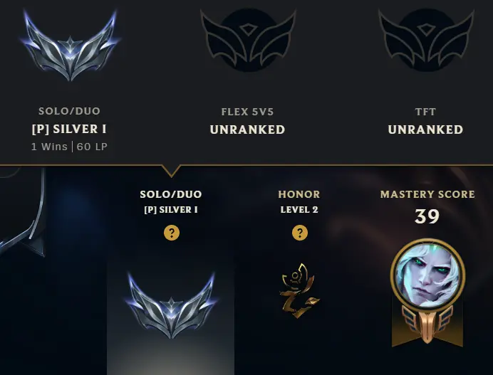 [EUW] S16! - SPLIT 1! - Silver - 1 WİN - 0 Lose - 28.6K Be - Honor 2 - Instant Delivery