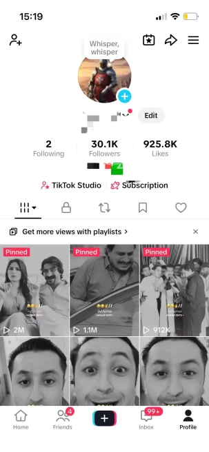 Instanly Delivery/ France Monetized 30K Followers+900K Likes Account/ Creator Rewards Program Activated/ Live Stream/ Full Access