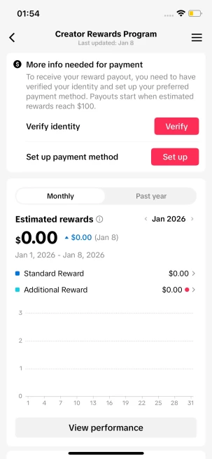 Instanly Delivery/ Monetized 26K Real Followers+630K Real Likes Account/ Creator Rewards Program Activated/ Live Stream/ Full Access