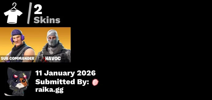[PC/PSN/XBOX] 2 skins | Sub Commander | Havoc | Backup Plan | Standard Issue | Clawz Retro | Instigator | Slipstream | Wet Paint