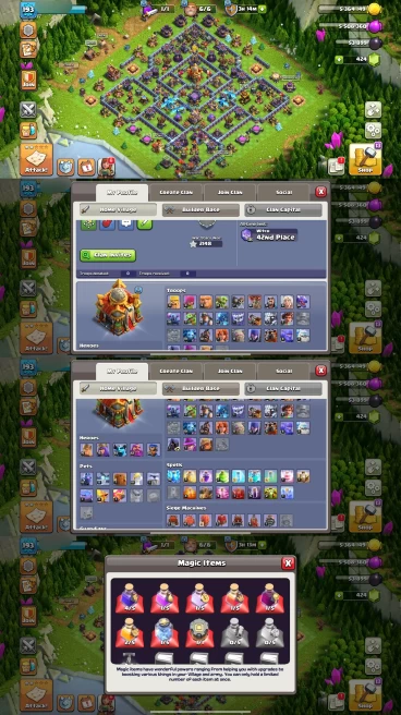 AR156- TH16 Near Max | XP 193 | BK76 AQ76 MP44 GW53 RC34 | 2 Epic Equipment | 100% Secure SCID | iOS & Android
