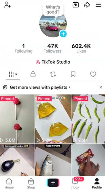 Instanly Delivery/ Monetized 47K Real Followers+602K Real Likes Account/ Creator Rewards Program Activated/ Live Stream/ Full Access
