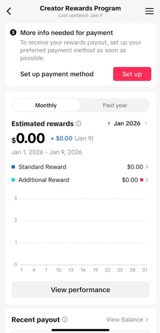Instanly Delivery/ Monetized 47K Real Followers+602K Real Likes Account/ Creator Rewards Program Activated/ Live Stream/ Full Access