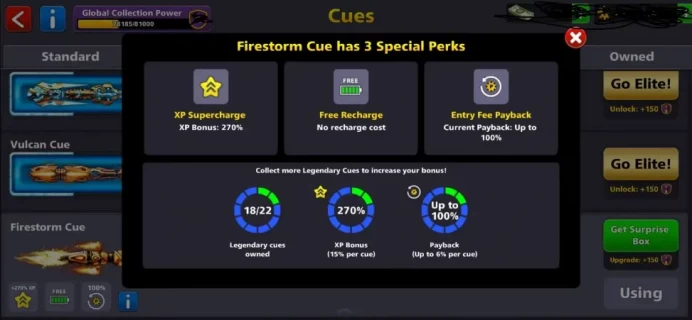 VIP Tier Diamond  1 Billions Coin 19/20 Legendary Cues 6 Maxed Cues Archon Cue