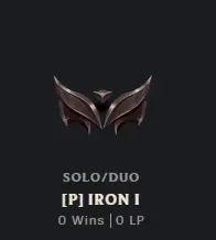 [EUW] Season 2026 - Iron 1 - 0W - 1L - S15 Iron 4 Placements - 5535 Be - Safe - Instant Delivery